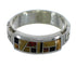 Authentic Sterling Silver Multicolor Water Wave Ring Size 6-3/4 AX64591